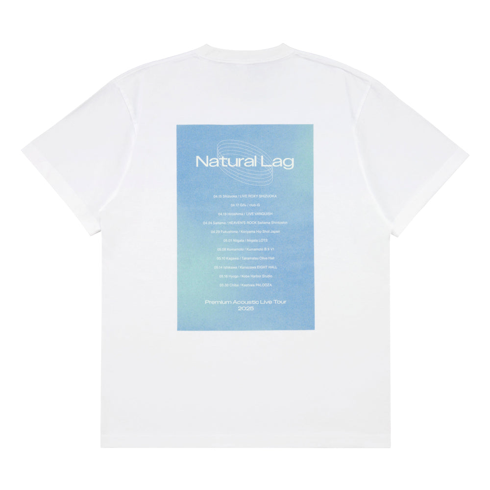 【ギフ_包装】 Tシャツ-ホワイト【Natural Lag Premium Acoustic Live Tour ミュージシャン