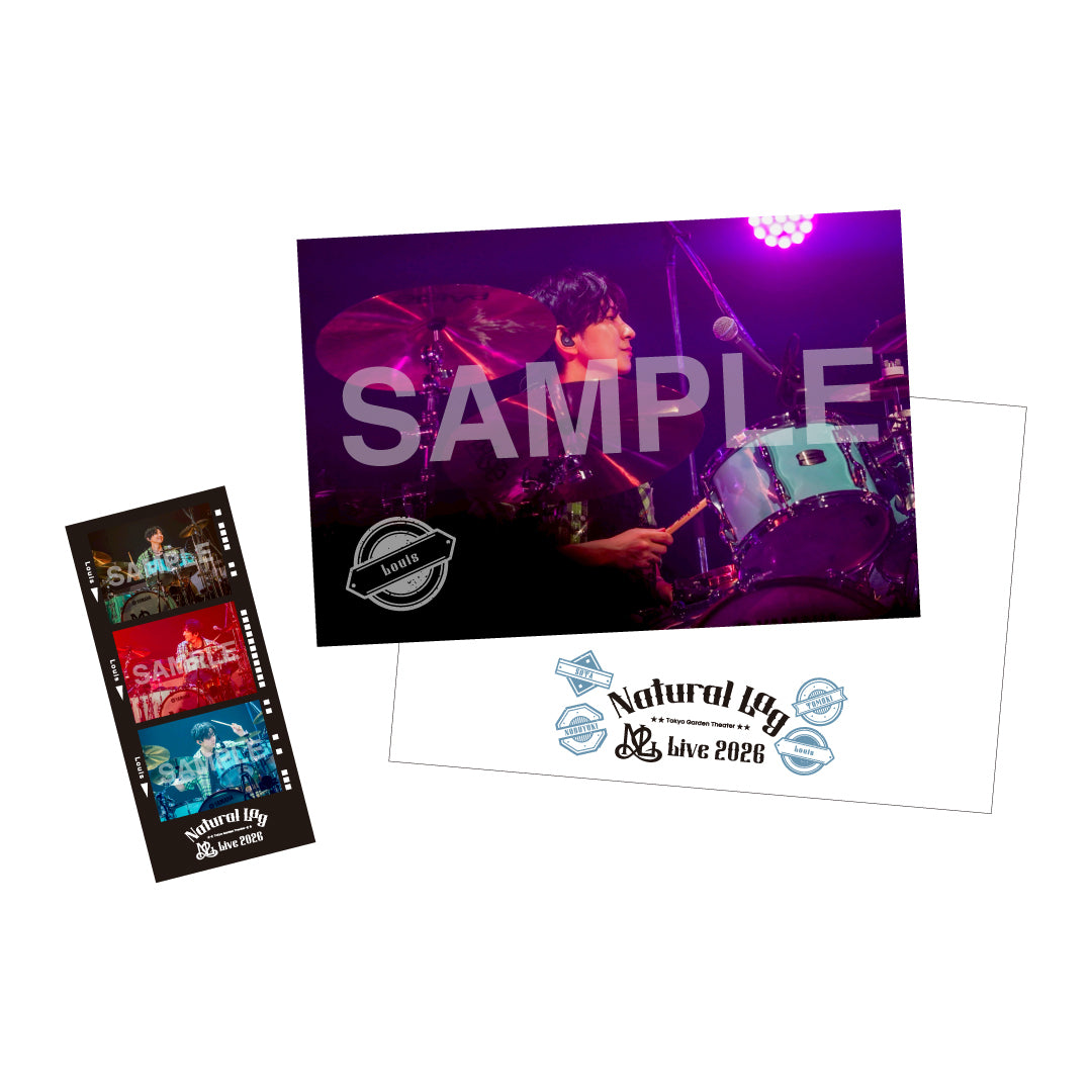 フォトグレイ風ステッカー&ポストカードセット_Louis【Natural Lag Live 2026】